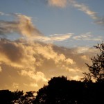 Abendgelb mit Wolken über Billerbeck