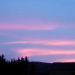 Rosablau am Abendhimmel über Billerbeck
